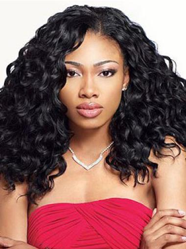 Modern 12" Shoulder Length Kinky Wigs For Black Women