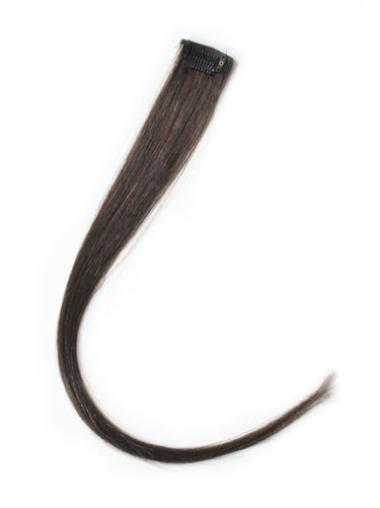 Modern Brown Straight Remy Human Hair Clip In Hair Extensions