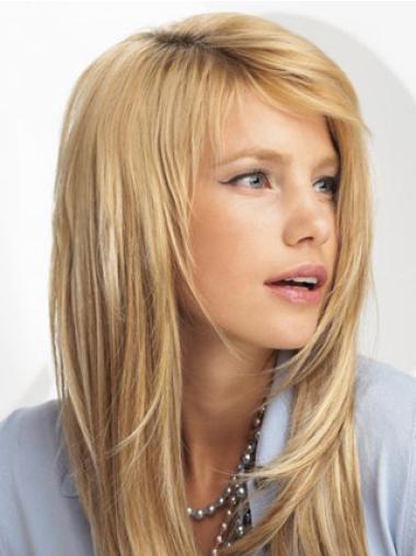 Trendy Blonde Straight Synthetic Clip In Hair Extensions