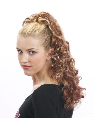Flexibility Curly Brown Ponytails