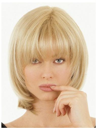 Half Wigs With Remy Straight Style Blonde Color