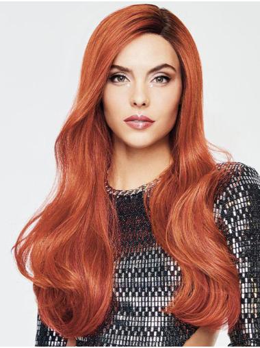 Wavy Monofilament Synthetic Auburn 20" Without Bangs Sexy Long Wigs For Women