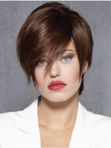 Monofilament Straight Remy Human Hair Brown Buy Short Wig