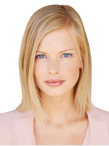 Monofilament Straight Without Bangs Blonde Nice Synthetic Wigs