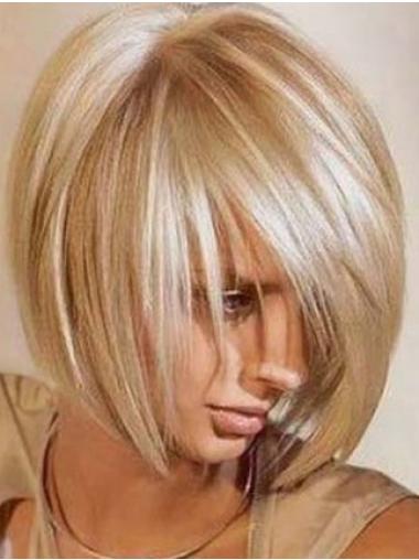 Chin Length Straight Capless Blonde Suitable Bob Wigs