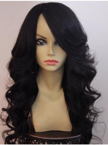20" Lace Front Long Wavy With Bangs Best Front Lace Wigs For Black Woman UK