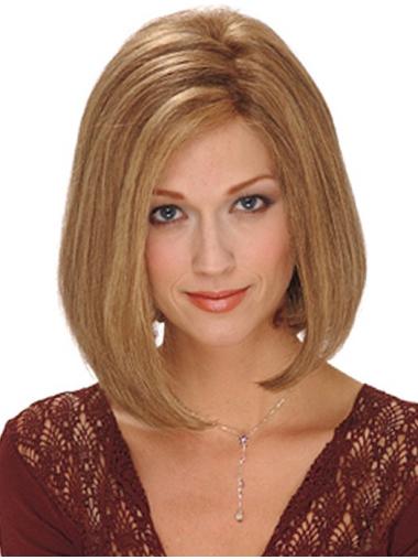 Synthetic Bob Wigs Chin Length Bobs Cut Monofilament Blonde Color