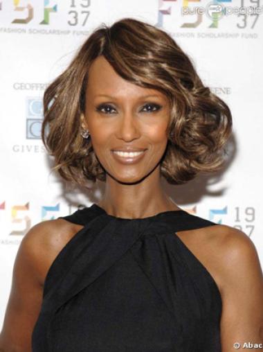 Chin Length Wavy Lace Front Brown 12" Incredible Iman Wigs