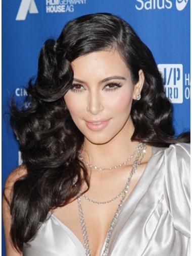 Black Long Curly Lace Front Hairstyles 22" Kim Kardashian Wigs