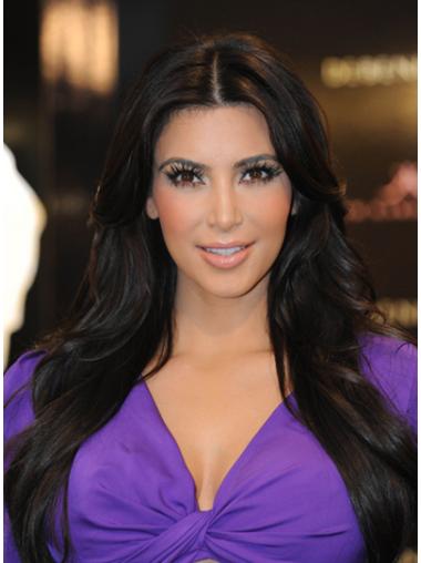 Black Long Straight Capless New 27" Kim Kardashian Wigs