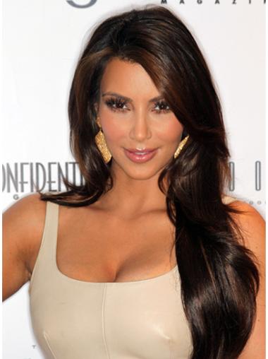 Brown Long Wavy 100% Hand-tied Trendy 26" Kim Kardashian Wigs