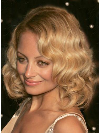 Nicole Richie Wig Wavy Style Shoulder Style Blonde Color