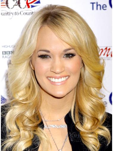 Popular Blonde Long Wavy 19" Layered Carrie Underwood Lace Wigs