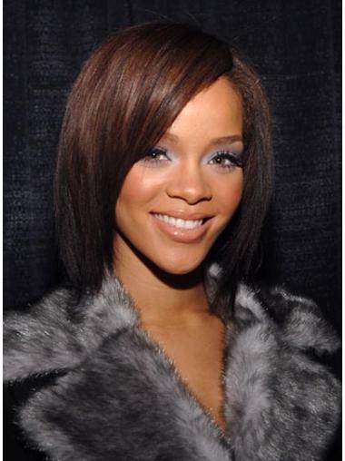 Modern Shoulder Length Auburn Straight Capless Rihanna Wigs