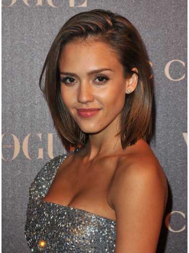Jessica Alba Celebrity Wig With Capless Bobs Cut Chin Length