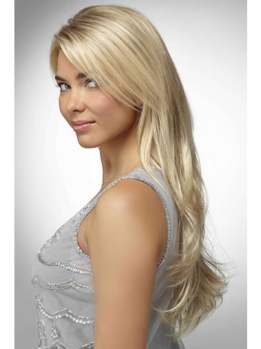 Fabulous Blonde Straight With Bangs Capless Long Wigs