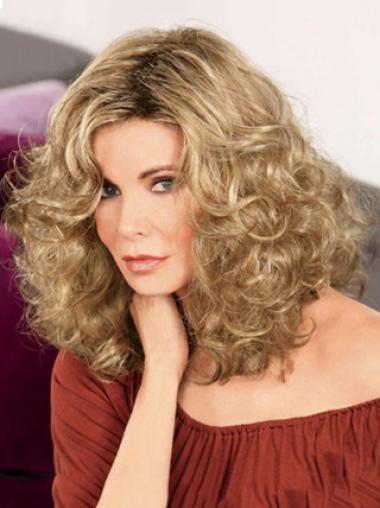 Shoulder Length Curly Without Bangs Full Lace Brown Online 14" Jaclyn Smith Wigs