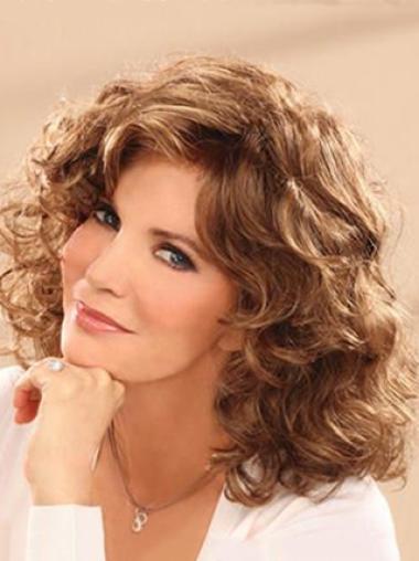 Shoulder Length Wavy Layered Full Lace Brown Comfortable 14" Jaclyn Smith Wigs