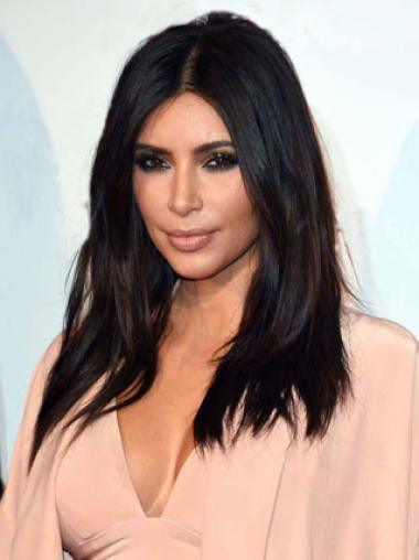 Black Straight Lace Front Perfect 18" Kim Kardashian Wigs