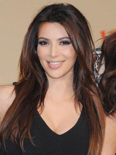 Auburn Straight Full Lace Suitable 20" Kim Kardashian Wigs