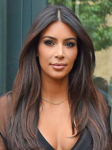 Auburn Straight Lace Front Natural 24" Kim Kardashian Wigs
