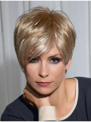 Straight Boycuts 5" Blonde Cheap Synthetic Wigs