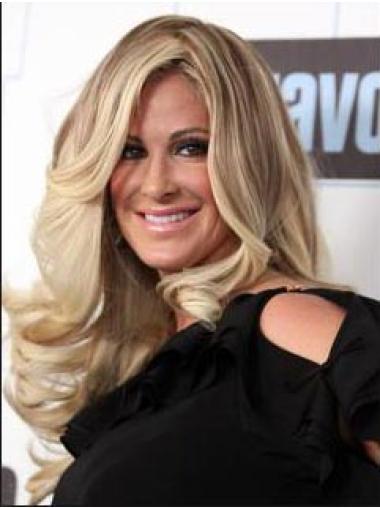 Wavy Long Blonde 20" Layered Synthetic Lace Front Kim Zolciak Wigs
