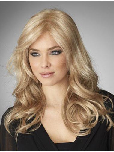 18" Lace Front Remy Human Long Blonde Wig Human Hair