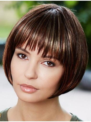 Best Synthetic Wigs For Women With Straight Hair Style Brown Color