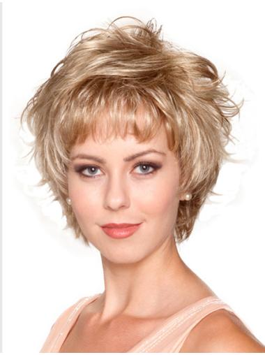 Wavy Layered 8" Blonde No-Fuss Synthetic Wigs
