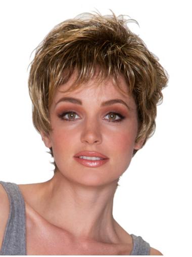 Wavy Layered 8" Blonde Ideal Synthetic Wigs