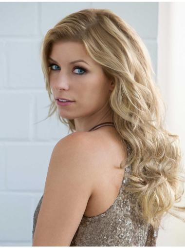 Wavy Without Bangs 18" Blonde Cheapest Synthetic Wigs