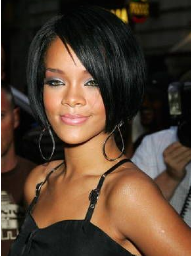 Rihanna Short Wig 100% Hand Tied Short Length With Bangs