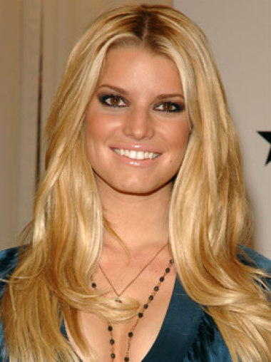 18" Exquisite Blonde Long Wavy Layered Jessica Simpson Wigs