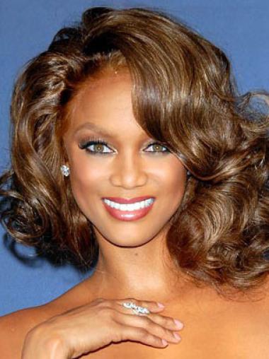 Brown Wavy Without Bangs Lace Front 12" Fabulous Tyra Banks Wigs