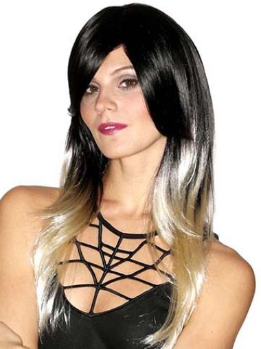 Straight Style 20" Ombre/2 Tone With Bangs Long Wigs