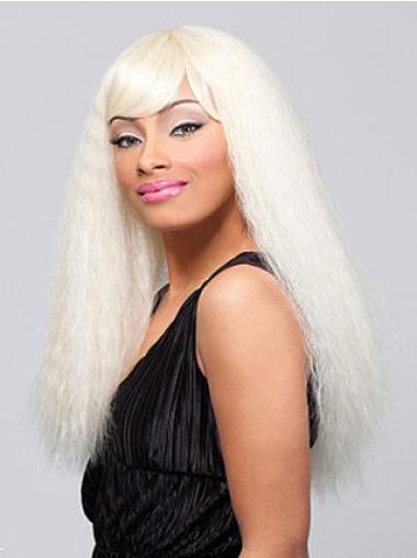 Long Blonde Straight With Bangs Top African American Wigs