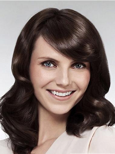Wavy With Bangs Long Brown Popular Lace Front Wigs