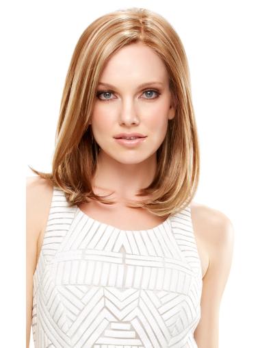 Lace Front Wigs Synthetic Shoulder Length Blonde Color Straight Style
