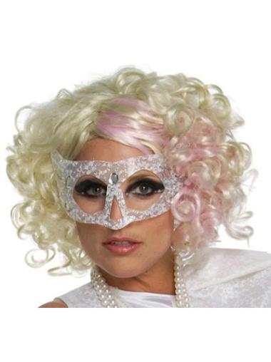 12" Discount Chin Length Curly Without Bangs Lady Gaga Wigs
