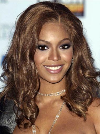 Long Wavy Without Bangs Lace Front 16" Stylish Beyonce Wigs