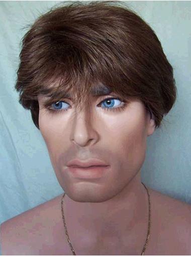 Capless Straight Brown Shory Nice Wig For Man