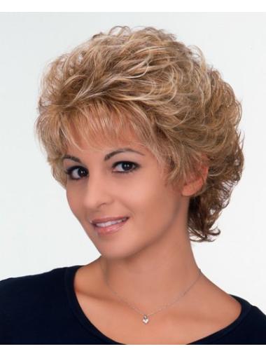 Ladies Wig With Capless Curly Style Short Length Classic Cut