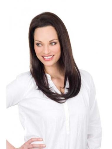 Brown Long Convenient Straight Without Bangs Lace Wigs