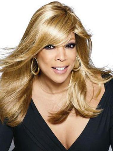 With Bangs Straight Blonde 18" Convenient Wendy Williams Wigs