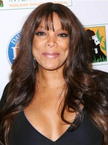 With Bangs Wavy Brown 22" Beautiful Wendy Williams Wigs