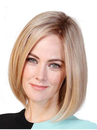 Straight Bobs Blonde 11" Monofilament Cancer Patient Wigs