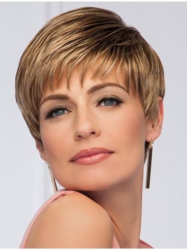 Synthetic Brown Boycuts Straight 5" Short Wigs