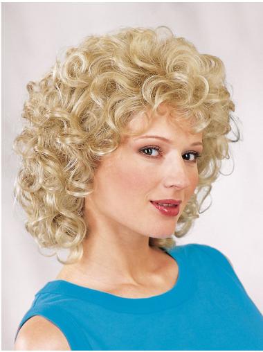 Synthetic Curly Blonde 12" Shoulder Length Capless Classic Cut Wigs