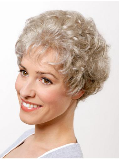 Synthetic Curly Grey 8" Short Capless Classic Cut Wig